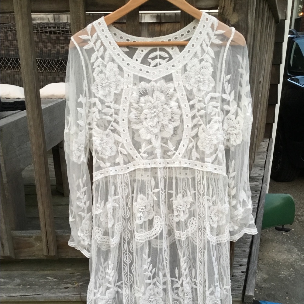 Sheer lace dress